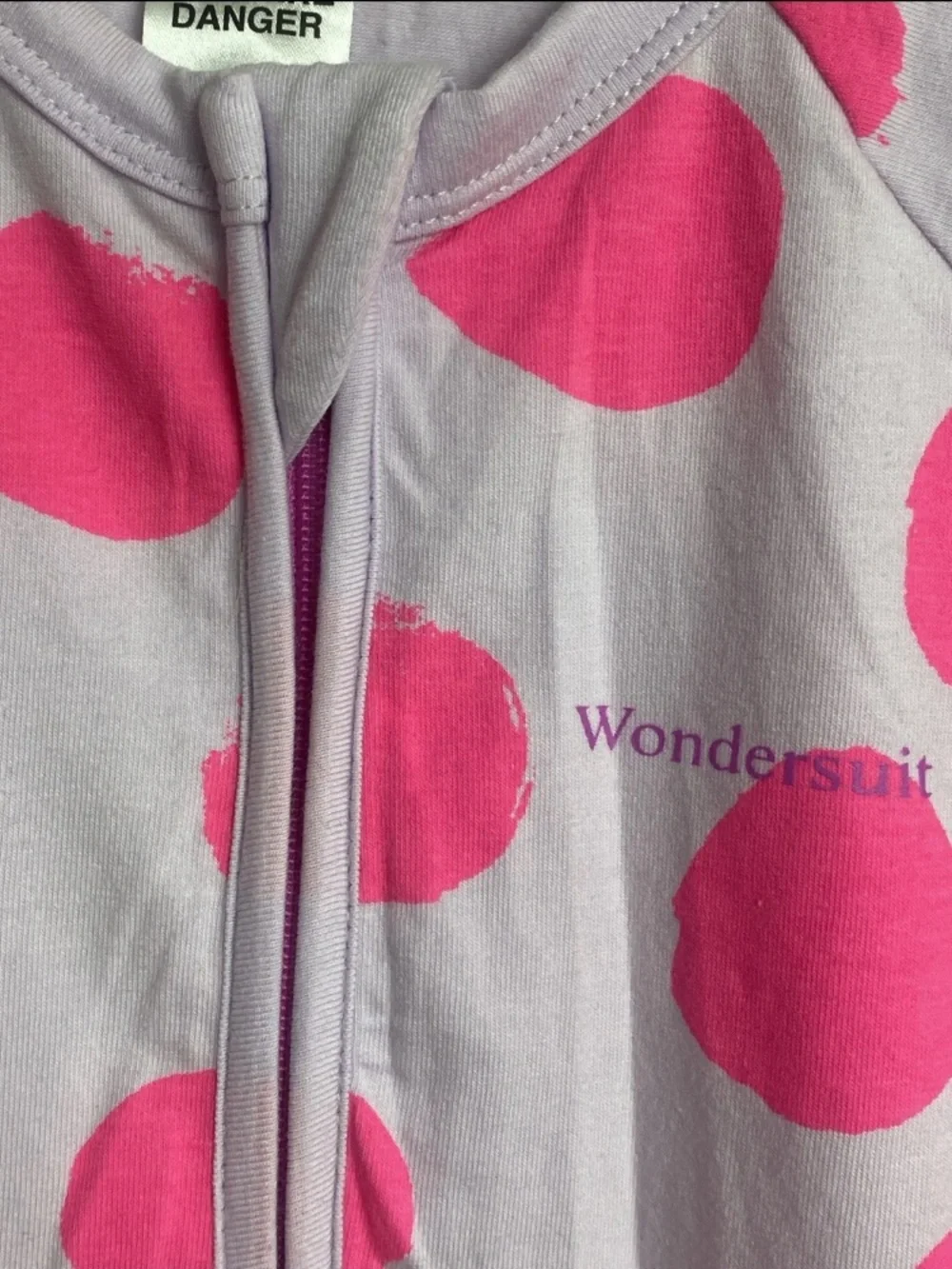 NWT! Bonds Wondersuit Zippy Pajamas size 1  12-18 months Pink Neon Dots
